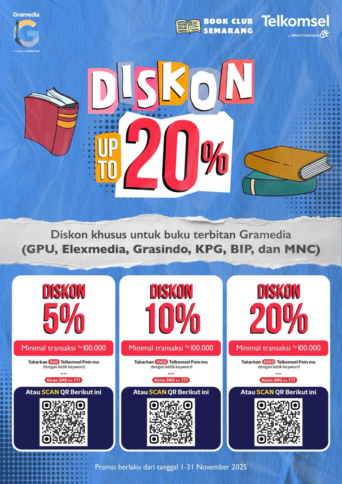 Diskon 20% khusus Book Club Semarang