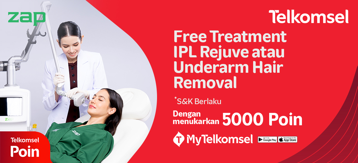 Free Treatment IPL Rejuve atau Underarm Hair Removal *S&K Berlaku